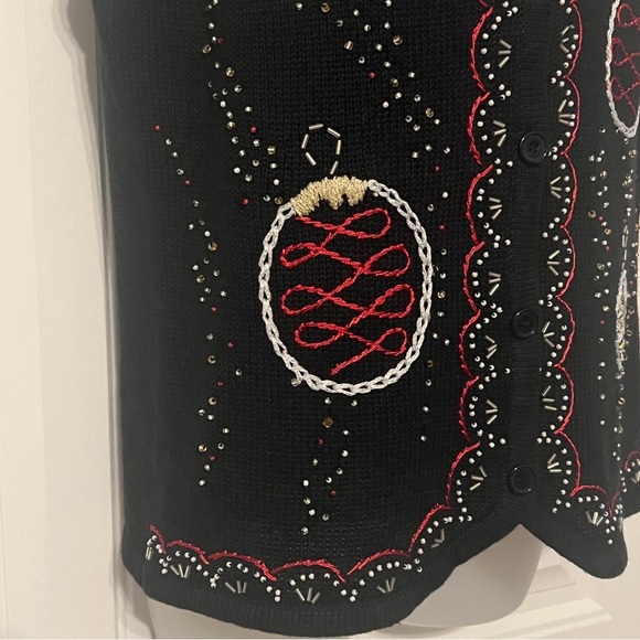 Christmas Holiday Sweater Vest REFERENCE POINT NEW YORK Size Medium Fest… - Picture 4 of 13